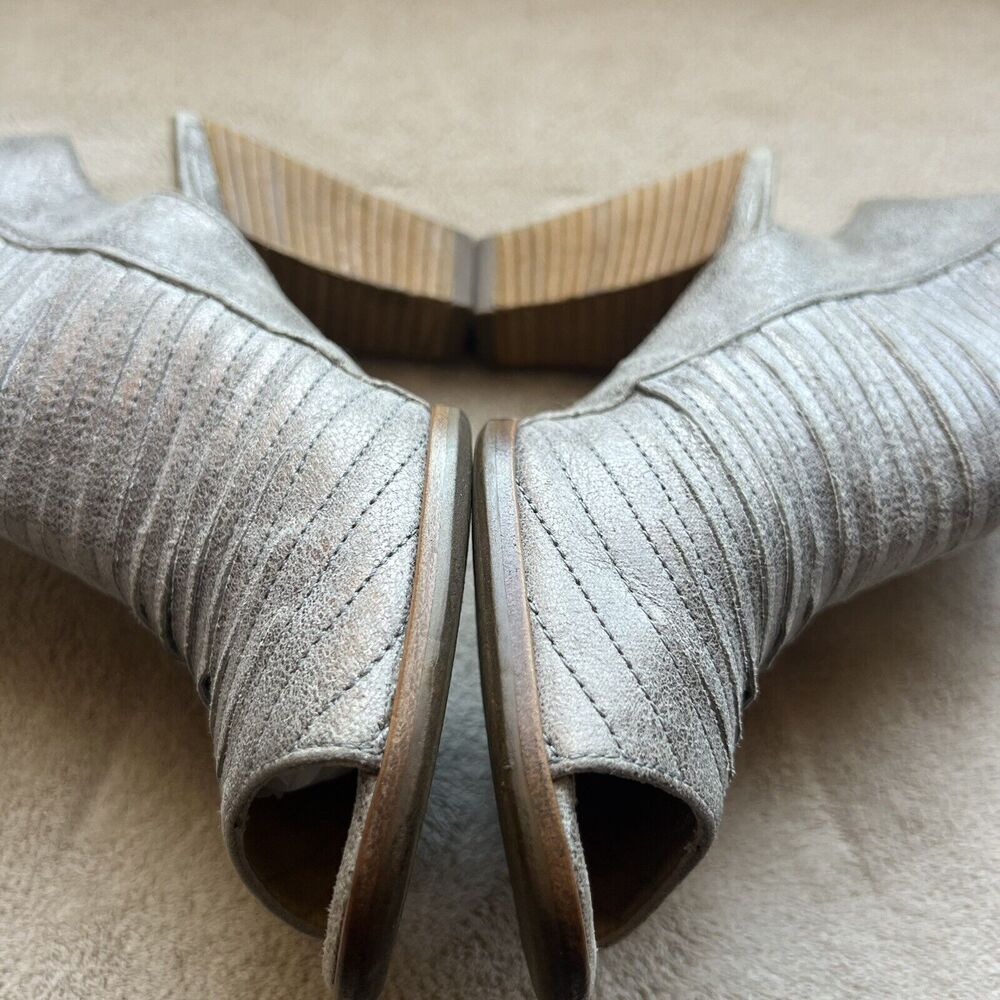 Paul Green  Cayanne Brushed Metallic Smoke Silver Leather Sandals UK 4 US 6.5 - Picture 16 of 16